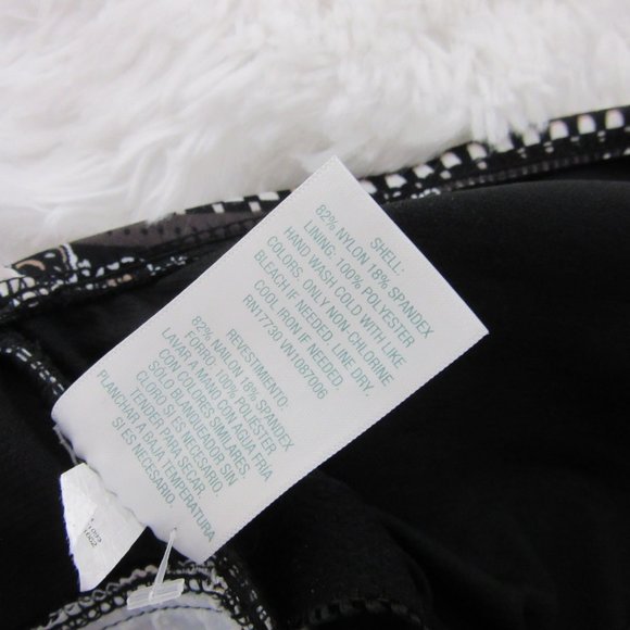 Kona Sol Halter Tankini Bikini Swim Top Black Floral Print Size Small - Picture 9 of 9